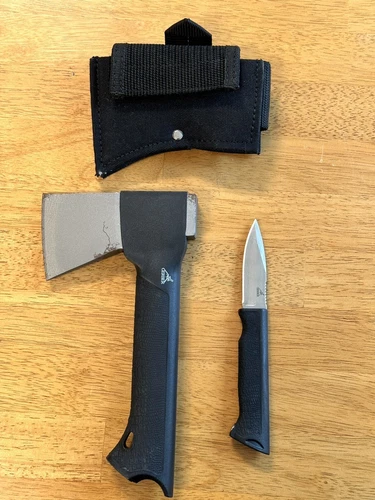 Gerber Gator Combo Axe and Knife + Sheath Compact - Forged Steel Head Axe