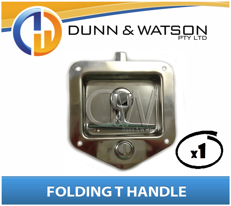 Recessed Stainless Folding T Lock / Handle (trailer Caravan, Toolbox) Drop T - E - Foto 10