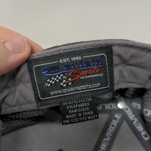 Chevrolet Racing Strapback Hat Gray OSFM Embroidered Cruisin Sports - Picture 7 of 8