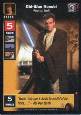 Young Jedi CCG - MODM - Obi-Wan Kenobi Young Jedi #1 Rare