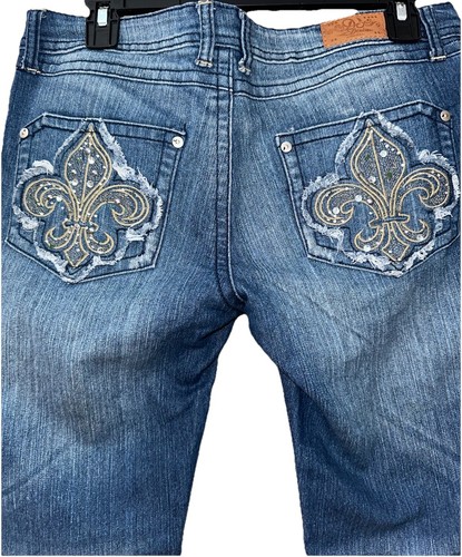 Trendy Do Denim Women's sz 5/32L embroidered pockets jeans - Picture 15 of 22