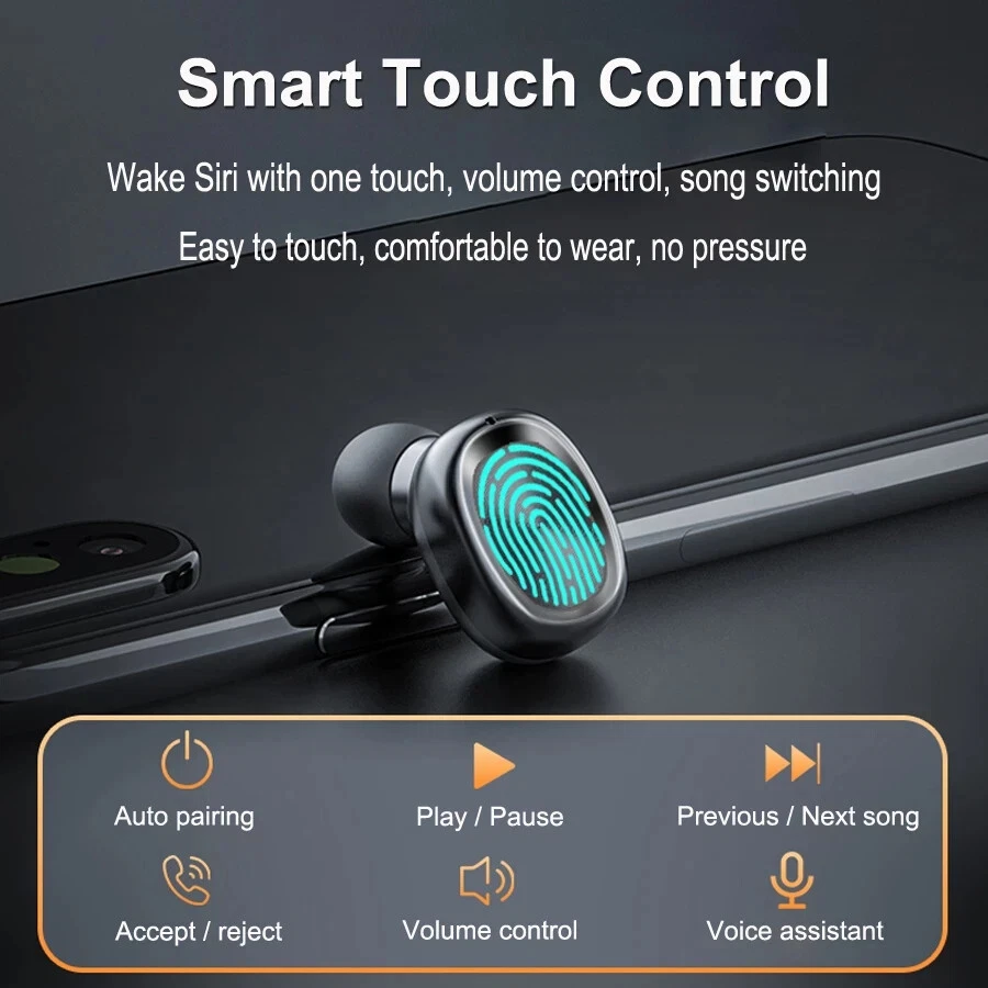 B9 TWS Bluetooth Earphone 5.0 Wireless 8D HIFI Sport Earphone MIC