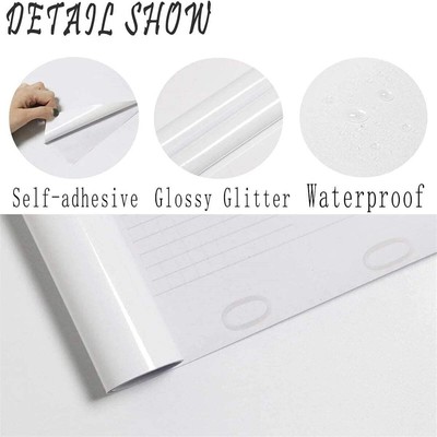 Perlenfolie Wasserdichte Tapete Zimmer Zum Selbermachen Selbstklebend Schwarz/Weiß Garderobe Kitc