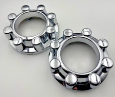 2pcs Front Wheel Chrome Center Hub Caps for 2017-2023 F250 F350 Super Duty 4x4