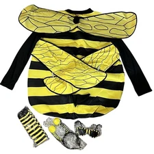 Bumble Bee Costume Dress Up Halloween Cosplay Wings Antennae Size Unspecified