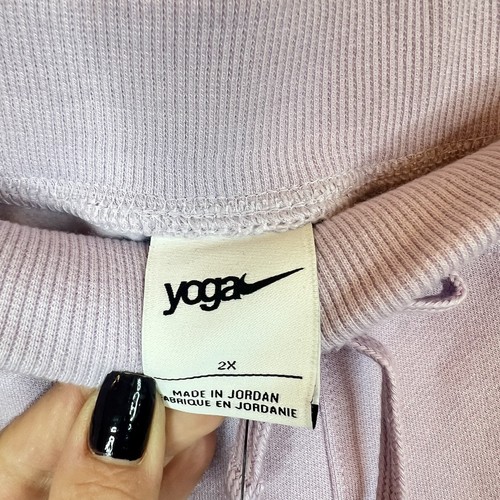 Nike Yoga Luxe Women’s Plus Size 7/8 Length Fleece Lilac Joggers Size 2X NEW - Picture 10 of 15