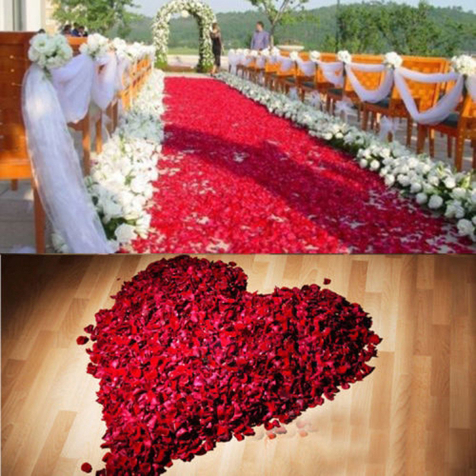 1000pcs Artificial Rose Petals Longlasting Natural Simulated Rose