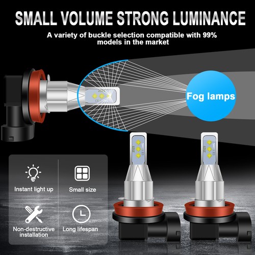 Faro LED luz antiniebla de haz alto bajo para Ford Focus 2012-2018 H1 + H11 M12 - Imagen 16 de 17
