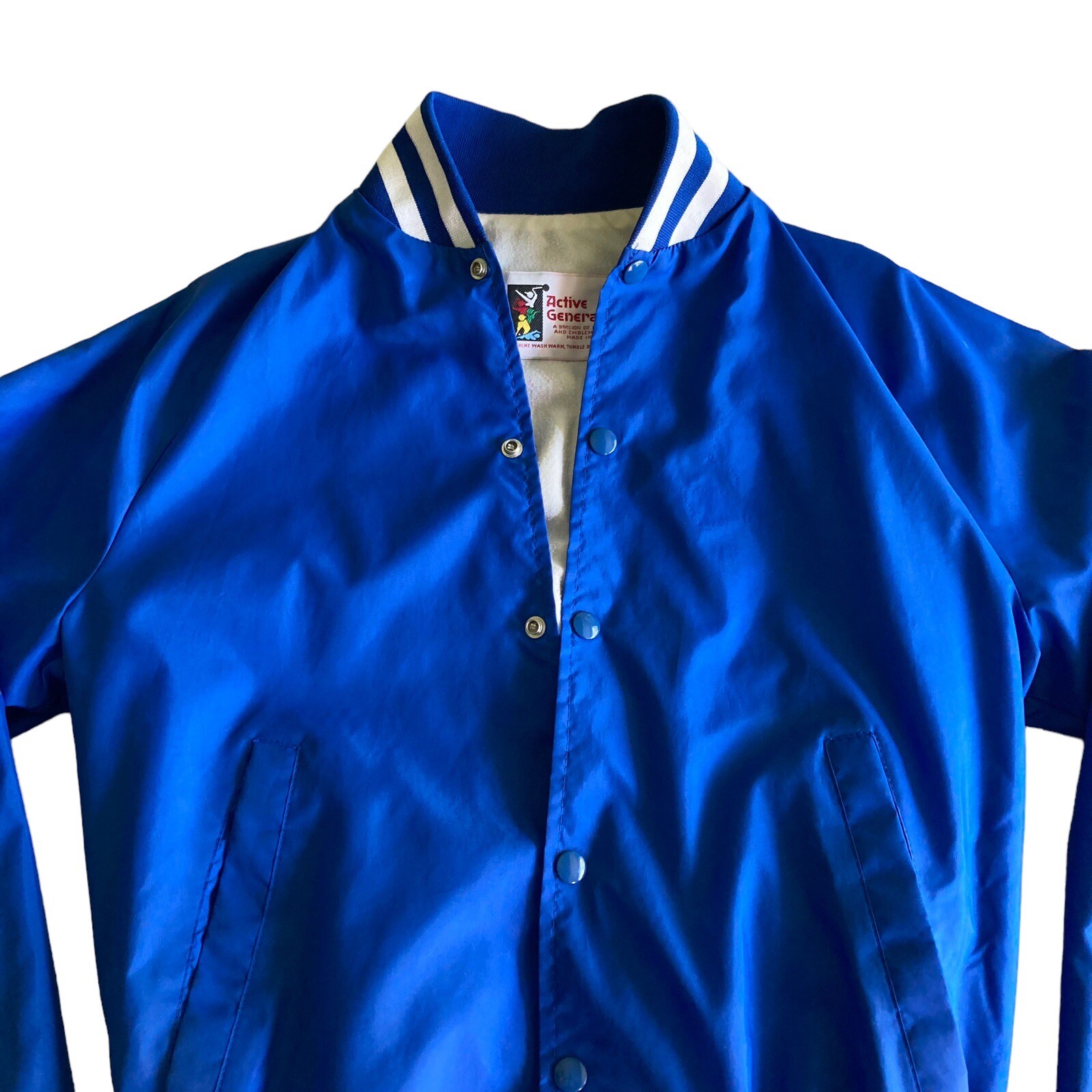 Vintage Snap Button Jacket Blue Active Generation… - image 2