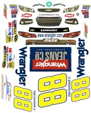  88 Dale Earnhardt Jr, WRANGLER 1/24th Peel N Stick Tear Proof Vinyl DECALS