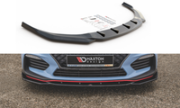 CUP Spoilerlippe Schwarz FüR Hyundai I30 N MK3 Frontspoiler Spoilerschwert V4