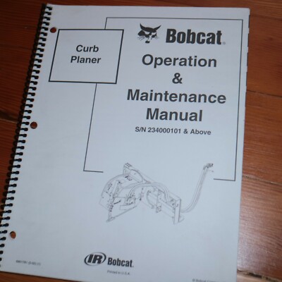 BOBCAT CURB PLANER Owner Operator Operation Maintenance Manual book guide 2002