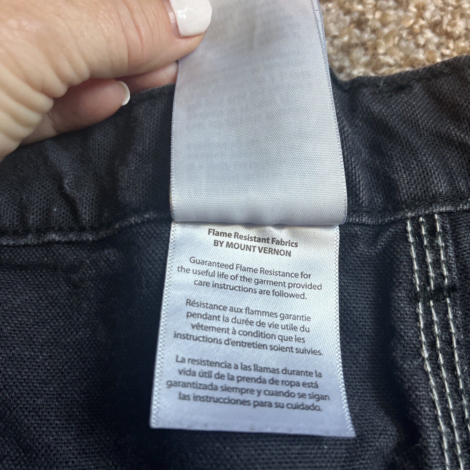 Carhartt Pants Mens 42x36 (40x32) Black CAT Flame Resistant Jeans 100791-001 - View 6