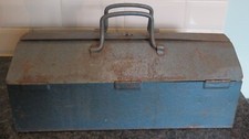 Vintage Draper Blue Toolbox With Handles