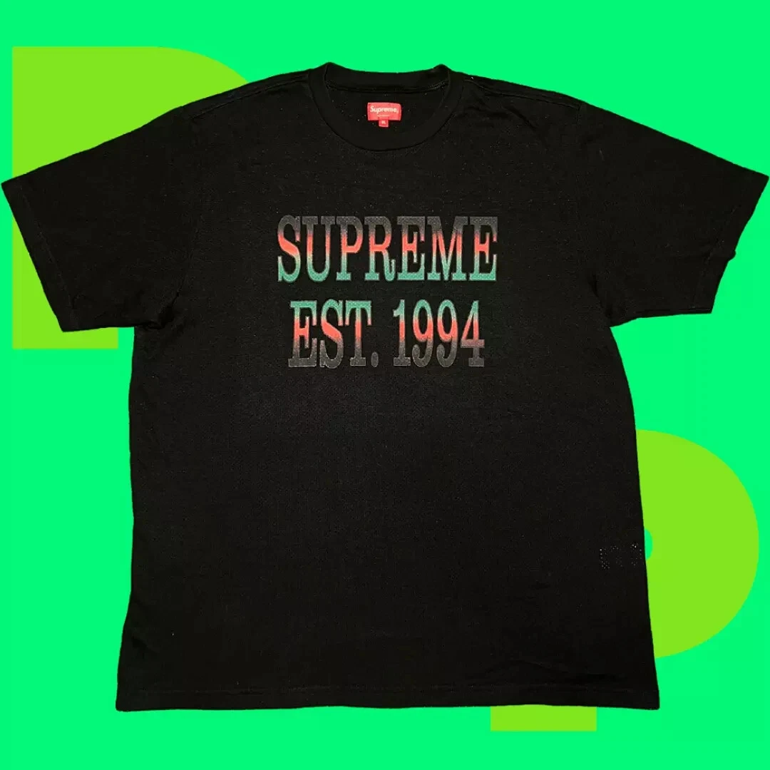 Haut Supreme coton maille dégradé logo S/S (X Large)