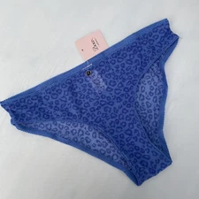 BOUX AVENUE Underwear Size 8 Blue Animal Print Mesh Briefs Knickers