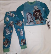 New Boy's STAR WARS 2-Piece Pajama Set - Sz 4/5 Mandalorian, Grogu, R2D2
