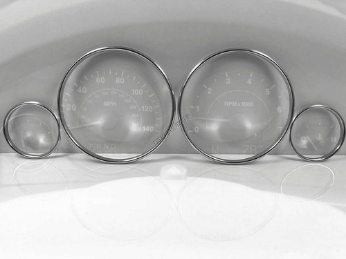 For Jeep Grand Cherokee WK Polished Aluminium Rings Chrome Trim Surrounds x4 - Imagen 2 de 5