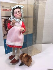 NORMAN ROCKWELL CHARACTER DOLL, ANNE, 10" w/ Box and Basket