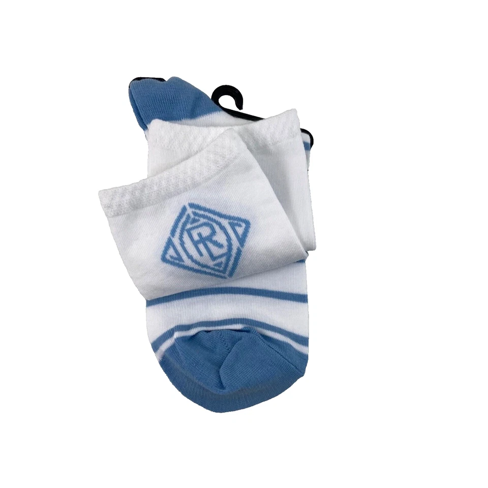 Mujeres Polo Ralph Lauren Vestido Calcetines Azul Cielo Blanco Se Ajusta a Zapato Talla 4 - 10 1/2 Foto 3 de 4