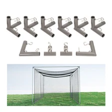 Rust Resistant 10 Pieces 1" Golf Frame Corner Kit DIY Canopy with Eye-Bolts