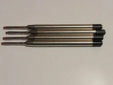 4 TERZETTI PARKER STYLE  BLACK GEL REFILLS-FINE-METAL BODY