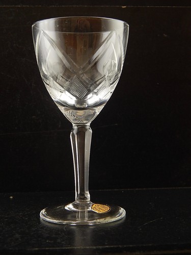 ANTICO ART DECO SERVIZIO 10 BICCHIERI CALICI CRISTALLO DESSERT BOEMIA MOLATI - Picture 5 of 6
