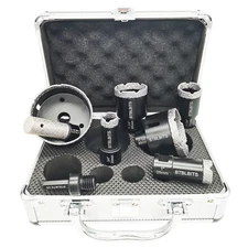 Diamond Core Drilling Drill Bits Set Ceramic Porcelain Tile Marble Hole Saw Kit