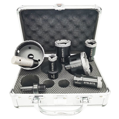 Diamond Core Drilling Drill Bits Set Ceramic Porcelain Tile Marble Hole Saw Kit