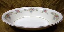 1 HOMER LAUGHLIN Eggshell Georgian "Wedgwood" 7" X 9 1/4" oval serving bowl
