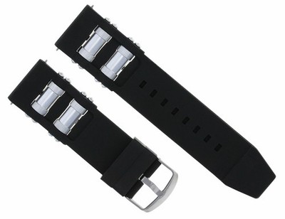 26MM SILICONE RUBBER BAND STRAP FOR 50MM INVICTA BOLT 24215 SEA HUNTER BLACK