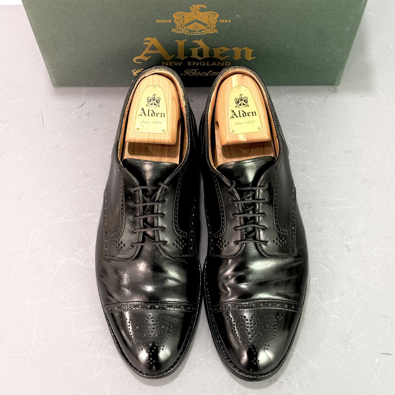 Alden 2146 Black Shell Cordovan Medallion Tip Blucher