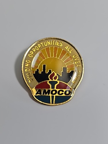 AMOCO Lapel Pin Building Opportunities All Over Town