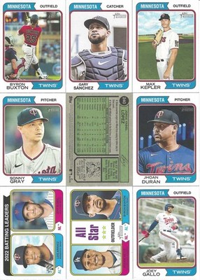 2023 Topps Heritage Minnesota Twins Complete Team Set Regular + Update (28)