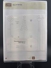 Stampin Up Nice Narrow 100160 Mounted Rubber Stamp Butterfly Words