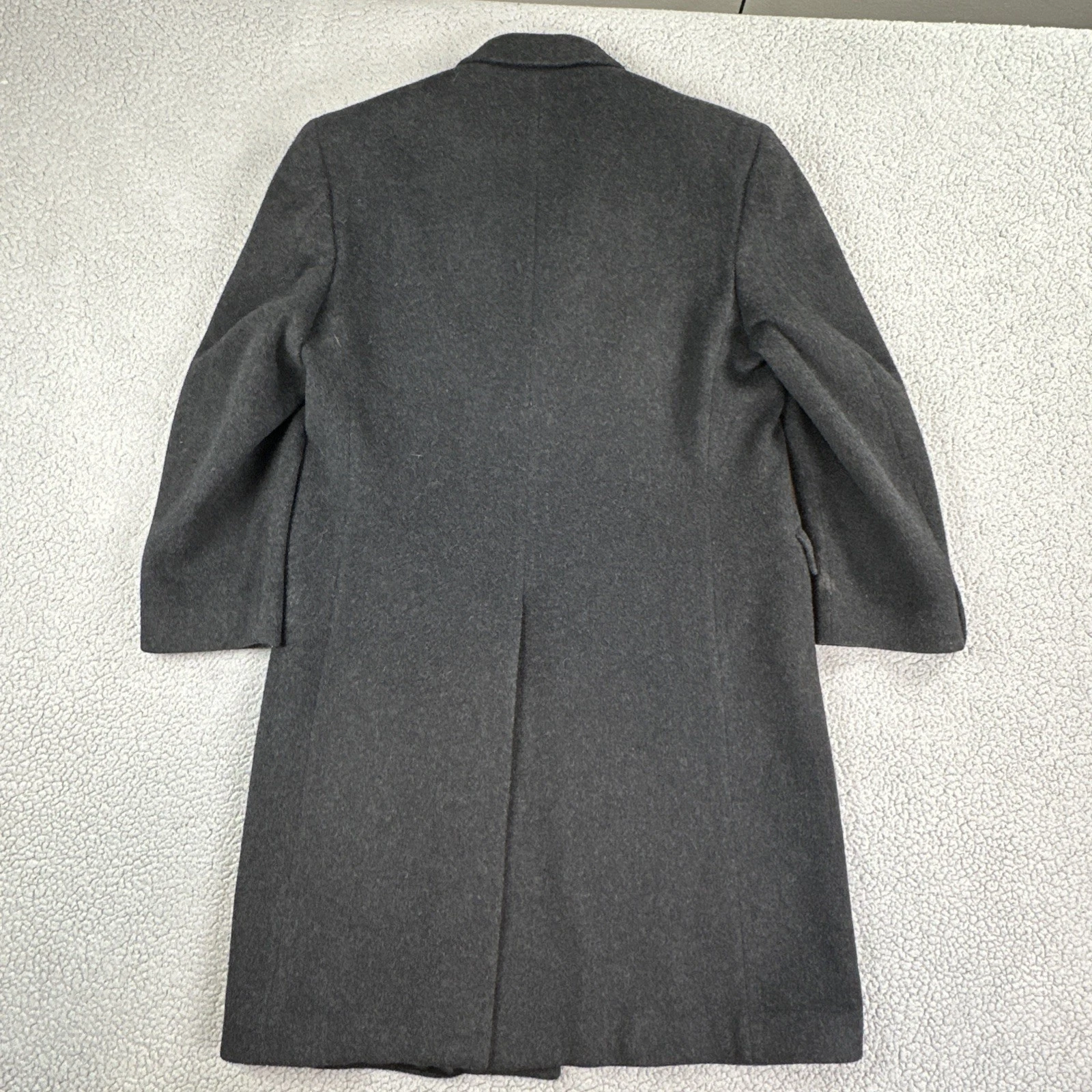 Nino Cerruti Rue Royale Wool Cashmere Blend Overcoat 42R Charcoal Gray 3 Button image 14