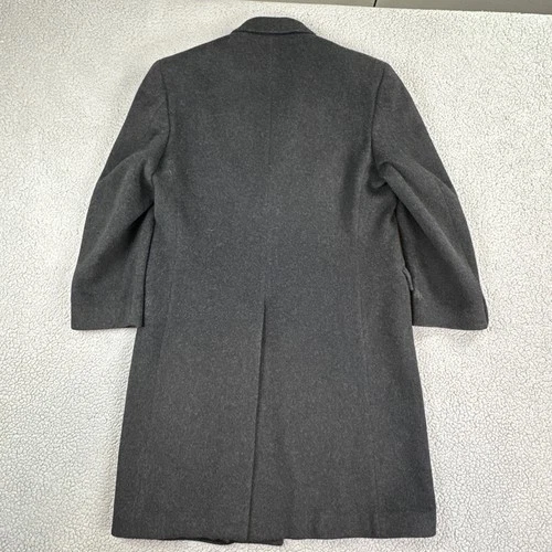 Nino Cerruti Rue Royale Wool Cashmere Blend Overcoat 42R Charcoal Gray 3 Button image 14