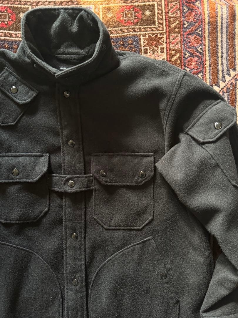 Engineered Garments Work Jacket Black Wool Size M… - image 2