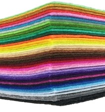 42pcs 8x12" A4 Felt Fabric Sheets, 42 Colors, DIY Craft Patchwork Pack