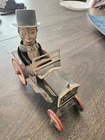 Antique Marx Tin Wind Up Charlie McCarthy Crazy Car Benzie Buggy Wind Up 1938