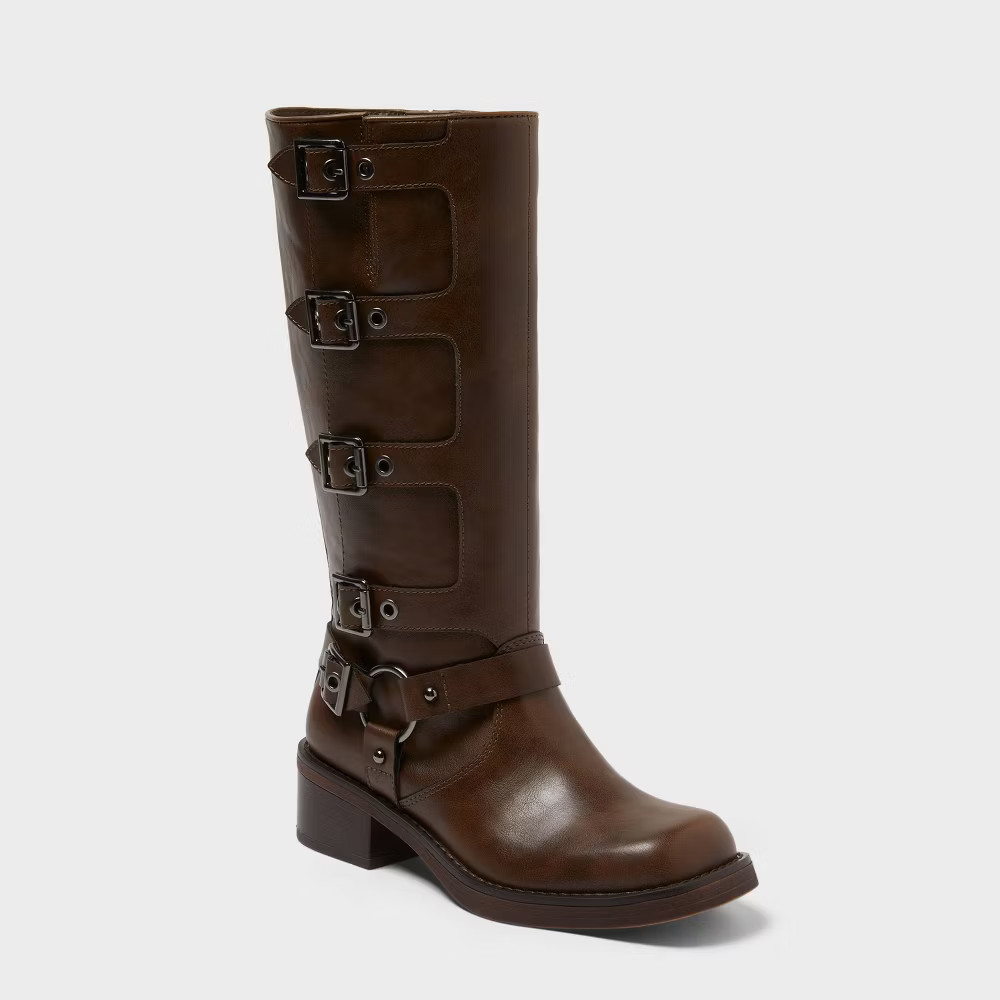 Women s Rebel Boots with Memory Foam Insole - Wild Fable Dark Brown