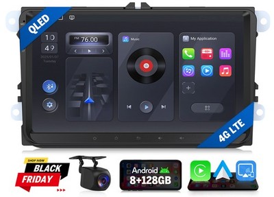 8GB 128GB 9'' für VW Golf 6 Jetta Tiguan Autoradio Radio Android Auto DSP CarPlay