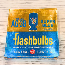 AG-3B GE Super Blue Flashbulbs Pack 12 Bulbs Total Camera General Electric Vtg.