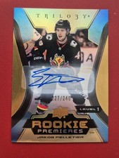 2023-24 UD Trilogy Rookie Premieres Common Gold Auto #111 Jakob Pelletier /249