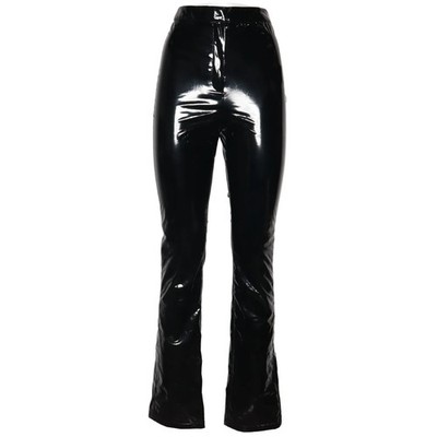 Rotate, Lackhose, Größe: 34, Schwarz, Polyurethan/Recyceltes Polyester #i0B