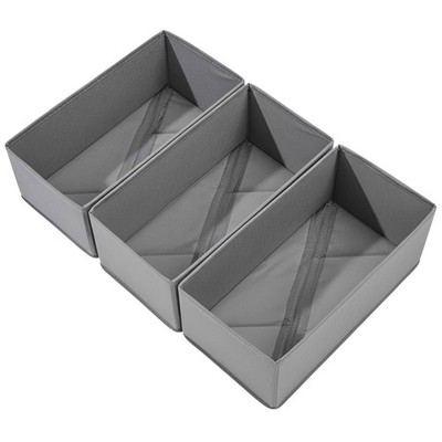 Bructhun Sock Drawer Organizer 3 Pack - Gray