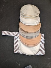 12 New Keababies Nursing Pads Washable Reusable Neutral Tones Breastfeeding Case