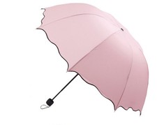 ACEFAST INC Dome Parasol Sun-Rain Umbrella,Triple Folding Ruffled Anti-Uv Paraso