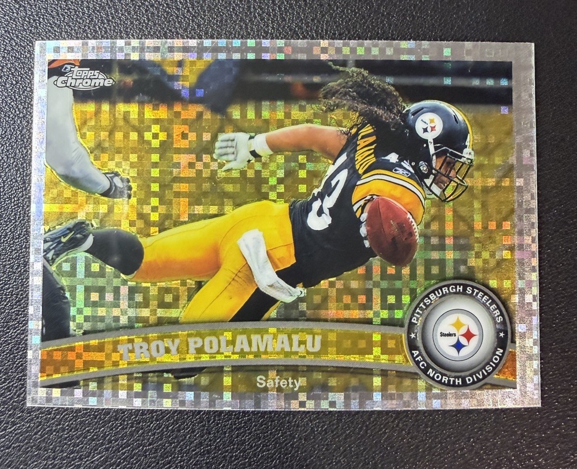 2011 Troy Polamalu Topps Chrome Xfractor Steelers #180