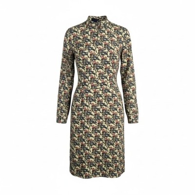 Anthropologie Ottod'Ame Monkey Printed Mock Neck Dress Size 6